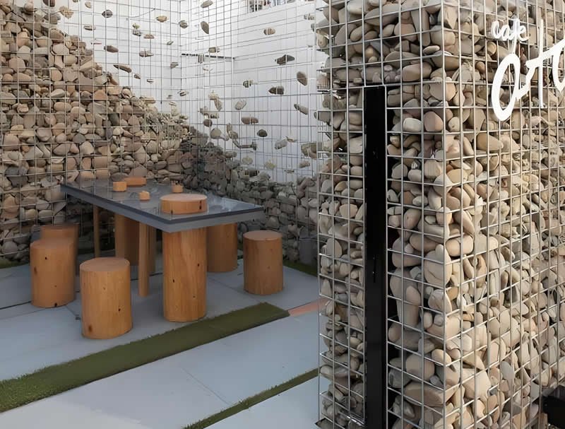 Decorative Stone Gabion Walls for Facade and Garden Landscaping