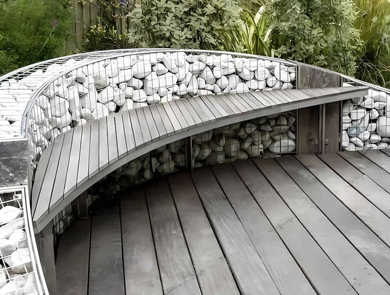 Architectural Wire Mesh Gabion Systems for Wall Cladding and Garden Walls